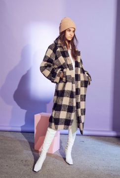 Esme Oversize Check Coat Co'couture