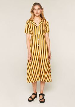 Striped Pasta Print Shirt Dress Compania Fantastic
