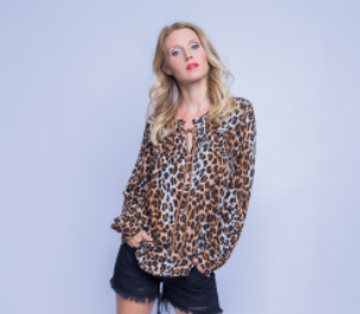 Bluse Leopard Emily Van den Bergh