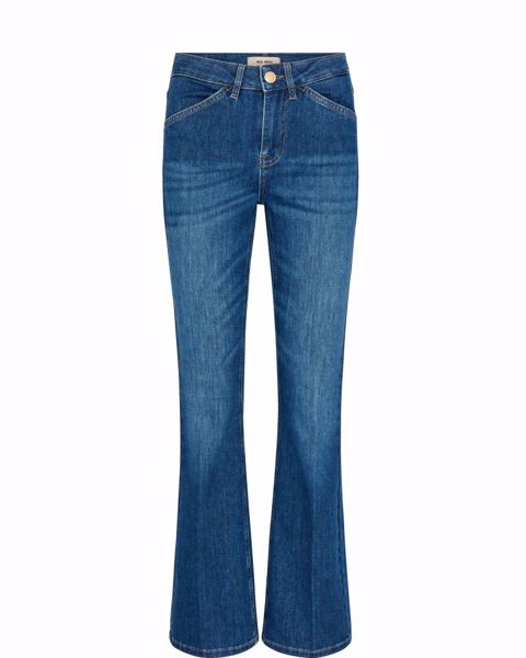 Alli Ease Flare Jeans Blue Mos Mosh