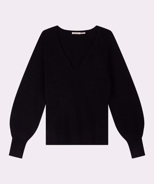 Sweater V-neck High Cuff Esqualo
