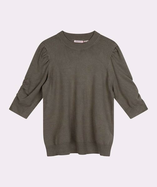 Sweater Basic Gathering Sleeve Esqualo
