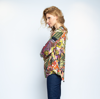 Bluse med multicolour flowerprint Emily van den Be