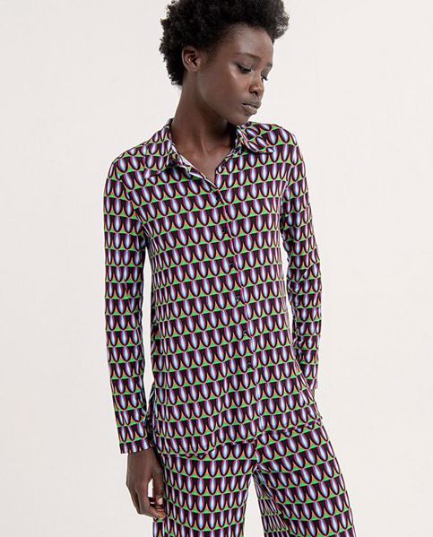 Wide Shirt W Slits Green Surkana