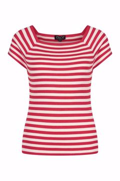 Top Short Sleeve Small Stripe Blossom Zilch
